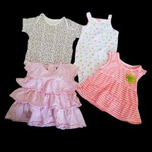 * Lot of Short Sleeved and Sleeveless Tops Bodysuits Girls Size 6 months